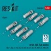 RESKIT RS48-0567 OFAB-100-120 bombs (8 pcs) (Su-7, Su-17, Su-24, Su-25, Su-27, Su-30, MiG-21, MiG-27) (3D Printed) (1/48)